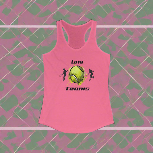 Women's Love Tennis Ideal Racerback Tank