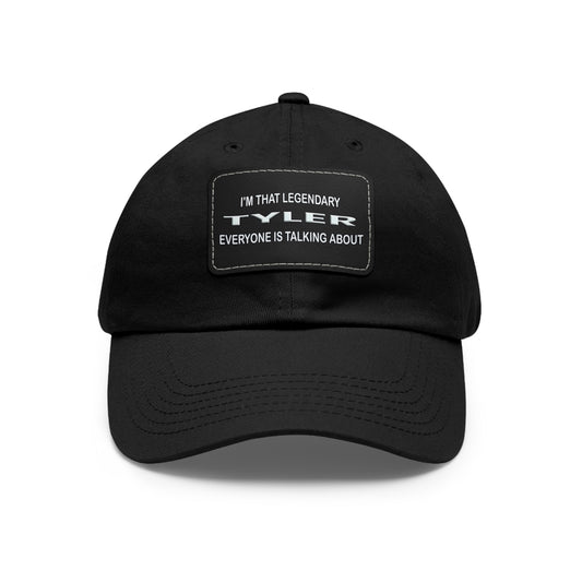 Custom Tyler Hat Dad Hat with Leather Patch (Rectangle)