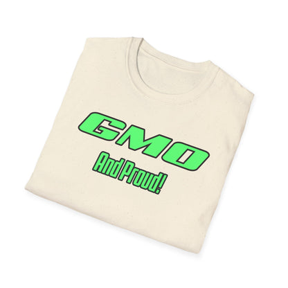 GMO and Proud Tee Unisex Softstyle T-Shirt