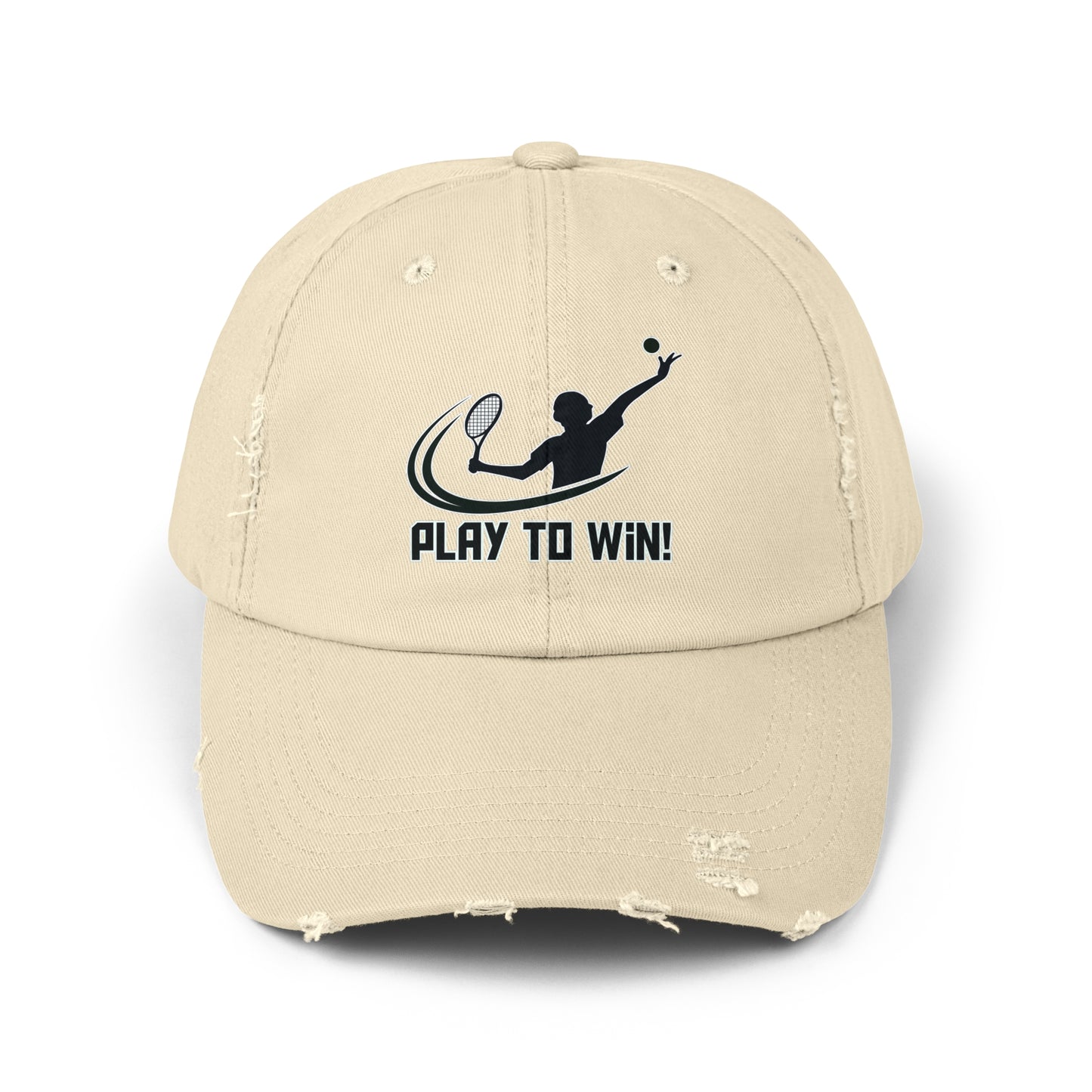 Play to Win Unisex Distressed Cap