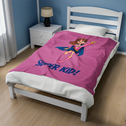 Super Kid Girls Velveteen Plush Blanket
