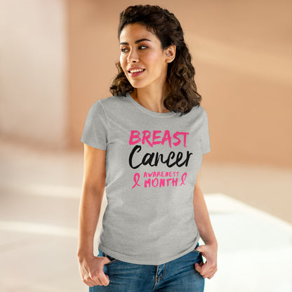 Breast Cancer Awareness Month Women's Midweight Cotton Tee