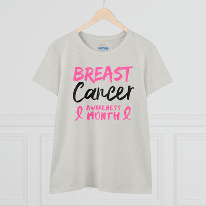 Breast Cancer Awareness Month Women's Midweight Cotton Tee