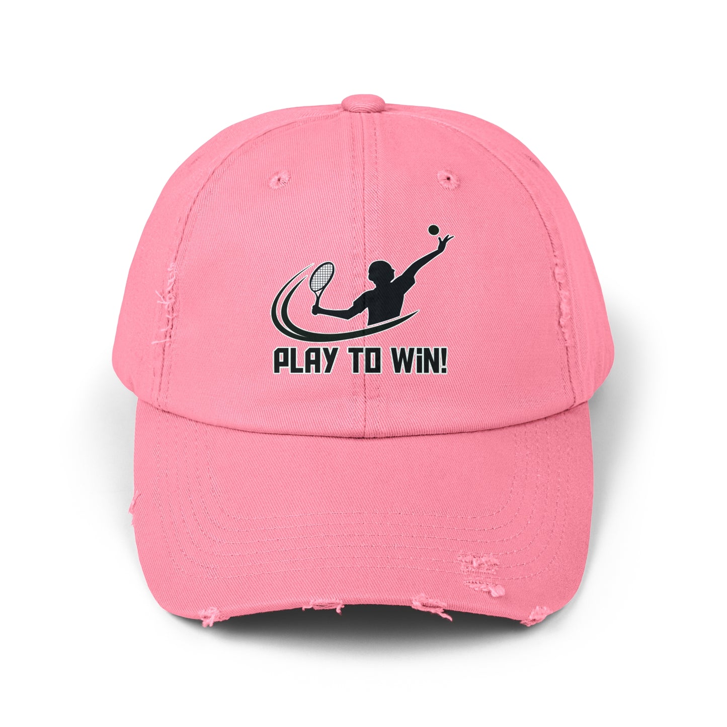 Play to Win Unisex Distressed Cap