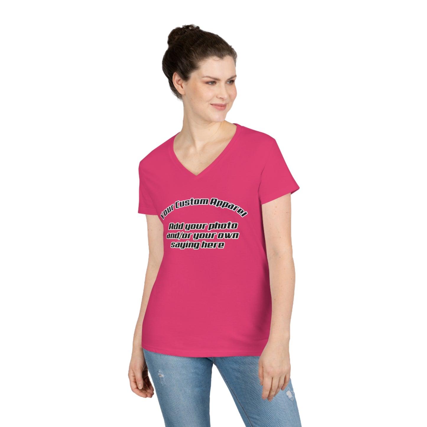 Custom Apparel Ladies' V-Neck T-Shirt