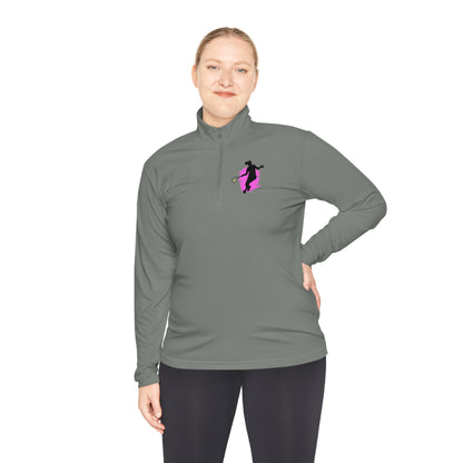 Women's Tennis Action Silhouette Quarter-Zip Pullover