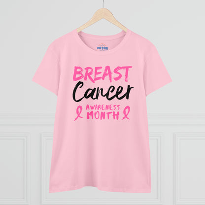 Breast Cancer Awareness Month Women's Midweight Cotton Tee