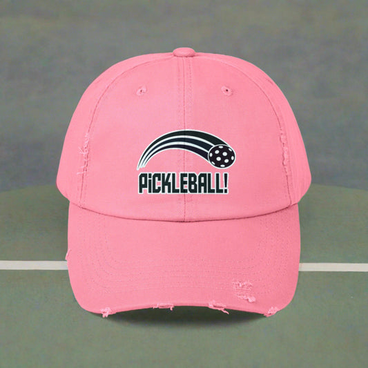 PickleBall Swoosh Unisex Distressed Cap