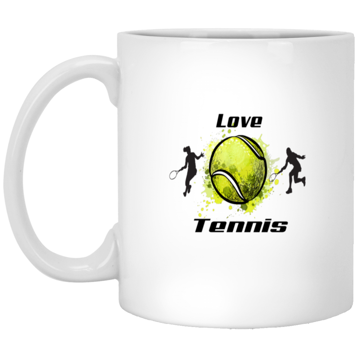 Ladies Love Tennis 11oz White Mug