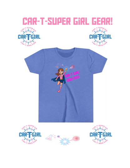 Help her feel like a superhero! CAR-T-Girl Youth Short Sleeve Tee