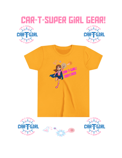 Help her feel like a superhero! CAR-T-Girl Youth Short Sleeve Tee