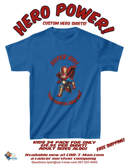 12 Pack Custom Hero Tee Shirt for Hospitals! Adult Size Large $239.90