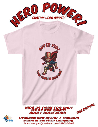 12 pack Custom Hero Tee Shirt for Hospitals! Girls Size XL $239.90