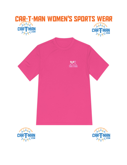 Ladies Tennis Strong! Sport Breast Cancer Awareness Moisture Wicking Tee